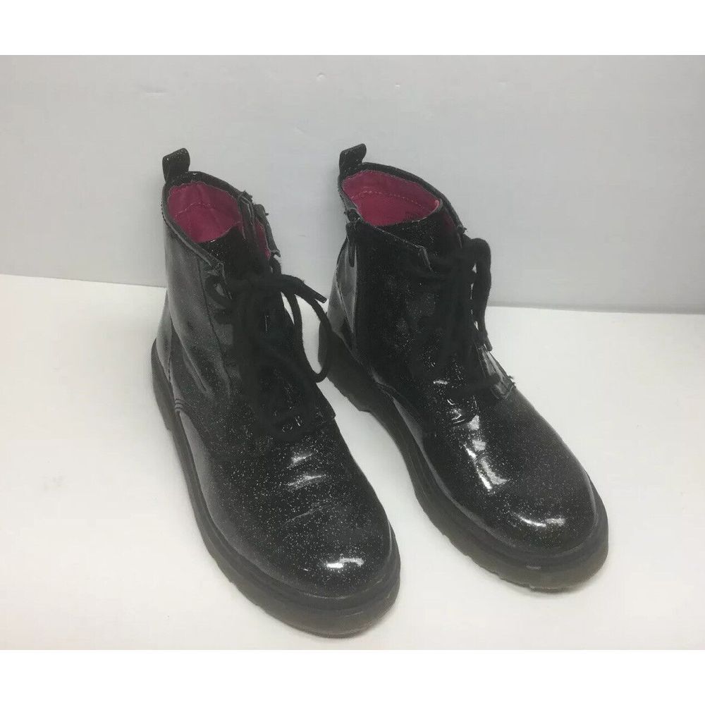 STEVIES Girls Womens JPlay Black Glitter Ankle Boots Shoes Size 4M